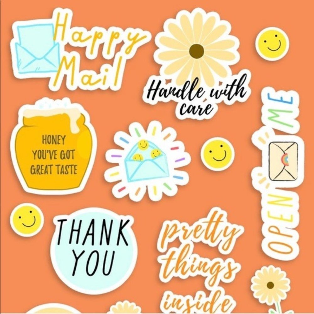 300 Reseller Happy Mailer Stickers MATTE
